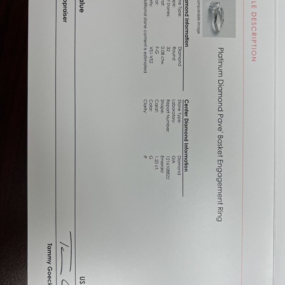 Diamond Ring Platinum Setting - image 5